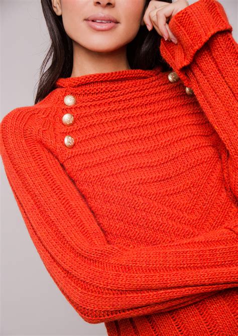 Women's Orange Designer Sweaters & Knits 